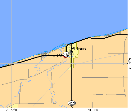 Wilson, NY (14172) map