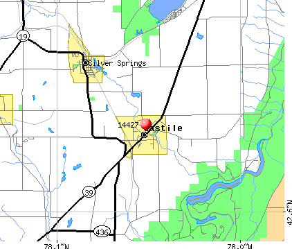 Castile, NY (14427) map