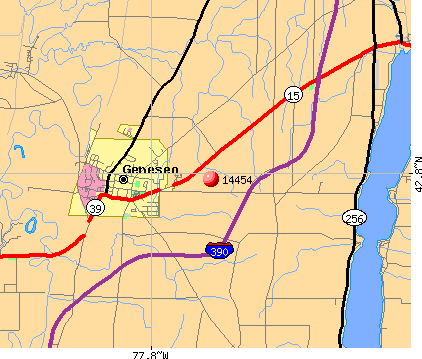Geneseo, NY (14454) map