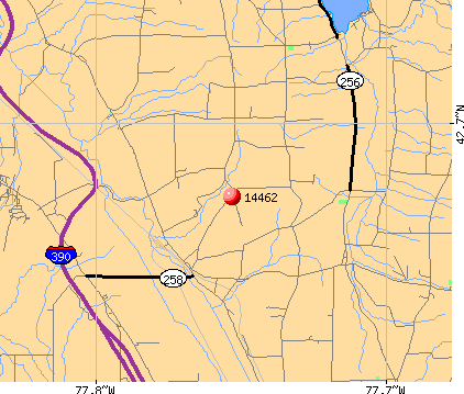 Groveland, NY (14462) map