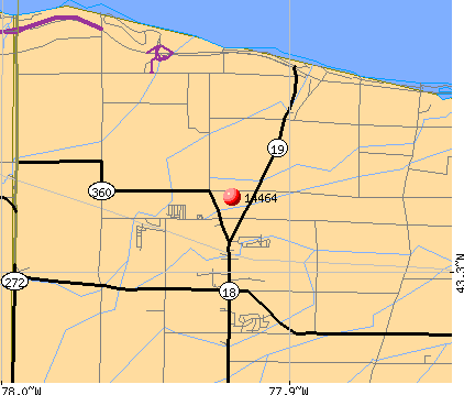 Hamlin, NY (14464) map