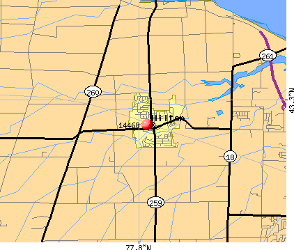 Hilton, NY (14468) map