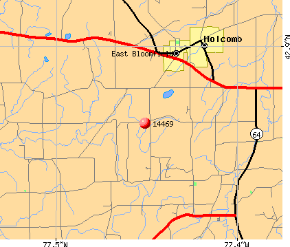 Bloomfield, NY (14469) map