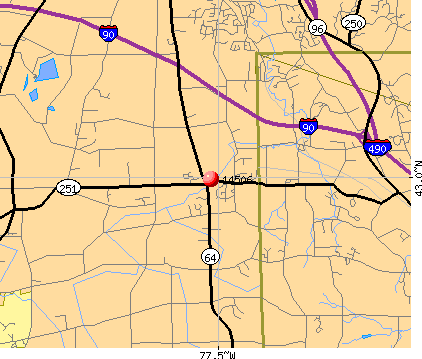 Mendon, NY (14506) map