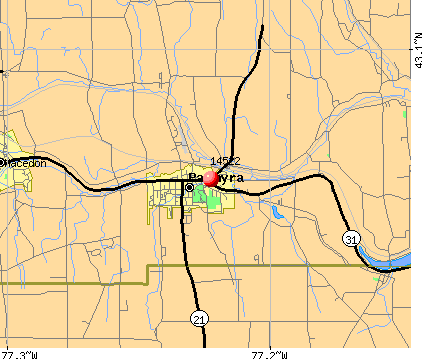 Palmyra, NY (14522) map