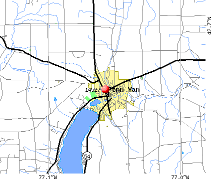 Penn Yan, NY (14527) map