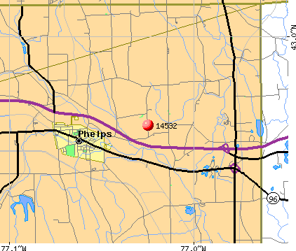 Phelps, NY (14532) map
