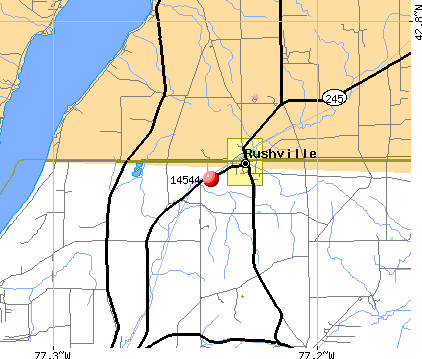 Rushville, NY (14544) map