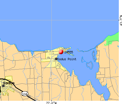 Sodus Point, NY (14555) map