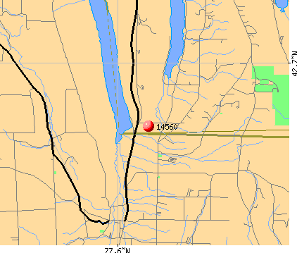 Springwater, NY (14560) map