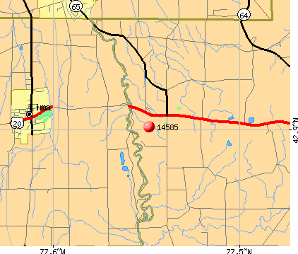 West Bloomfield, NY (14585) map