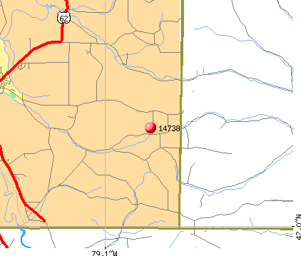 Frewsburg, NY (14738) map