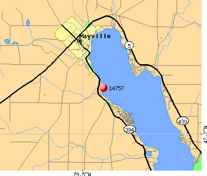 Mayville, NY (14757) map