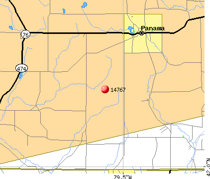 Panama, NY (14767) map