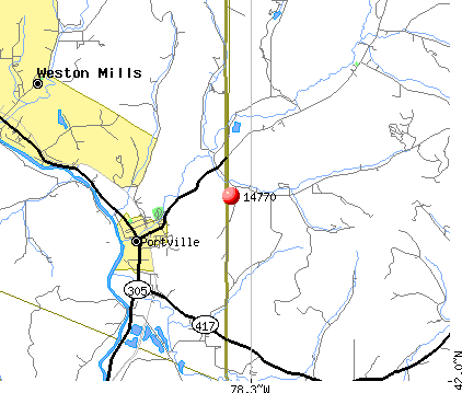 Portville, NY (14770) map