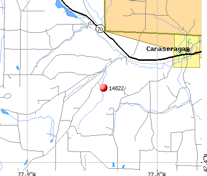 Canaseraga, NY (14822) map