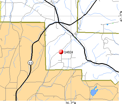 Cayuta, NY (14824) map