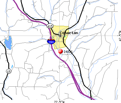 Cohocton, NY (14826) map