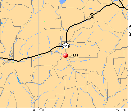 Erin, NY (14838) map