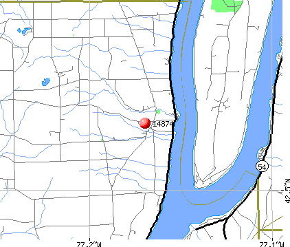 Pulteney, NY (14874) map
