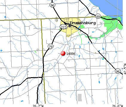 Trumansburg, NY (14886) map