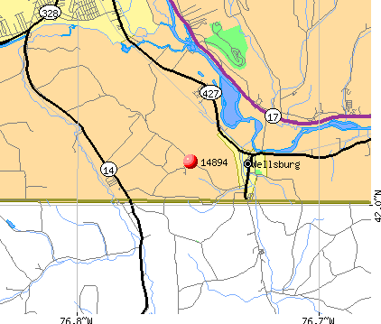 Wellsburg, NY (14894) map