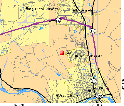 Big Flats, NY (14903) map