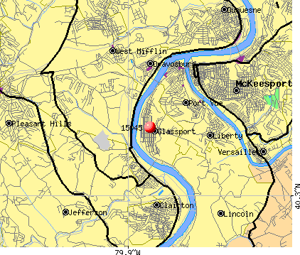 Glassport, PA (15045) map
