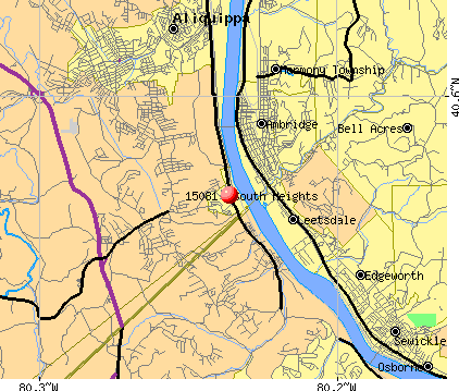 South Heights, PA (15081) map