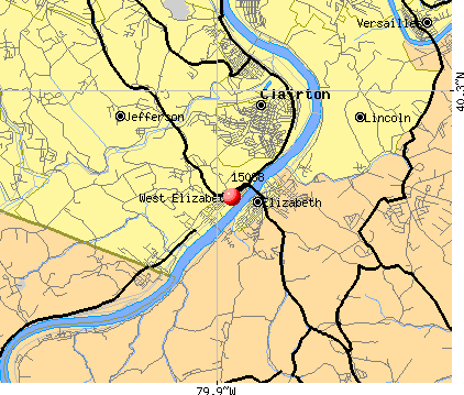 West Elizabeth, PA (15088) map