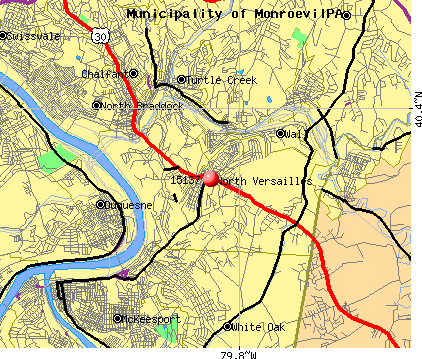 White Oak, PA (15137) map