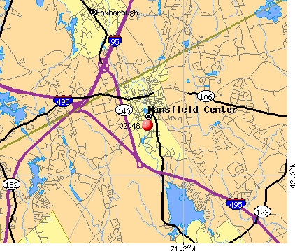 Mansfield, MA (02048) map