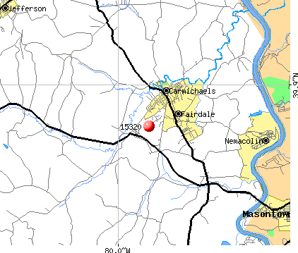Fairdale, PA (15320) map