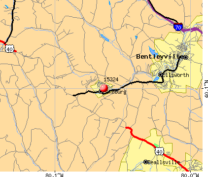 Cokeburg, PA (15324) map