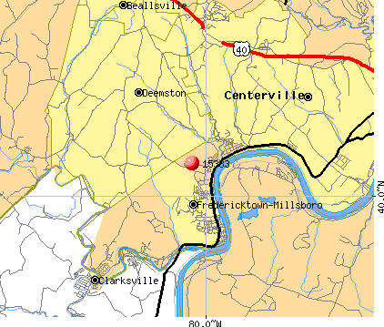 Deemston, PA (15333) map
