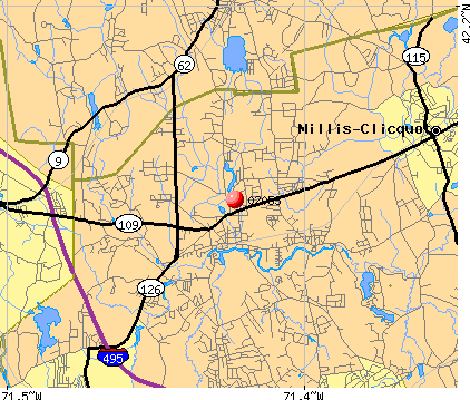 Medway, MA (02053) map