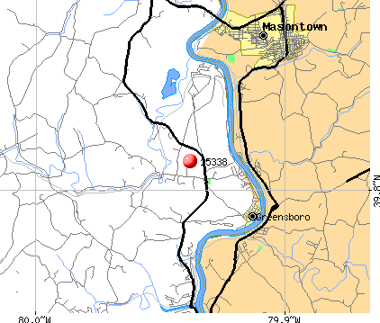 Greensboro, PA (15338) map