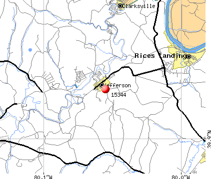 Jefferson, PA (15344) map