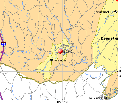 Marianna, PA (15345) map
