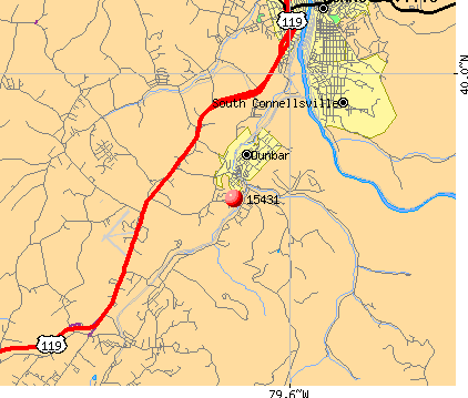 Dunbar, PA (15431) map