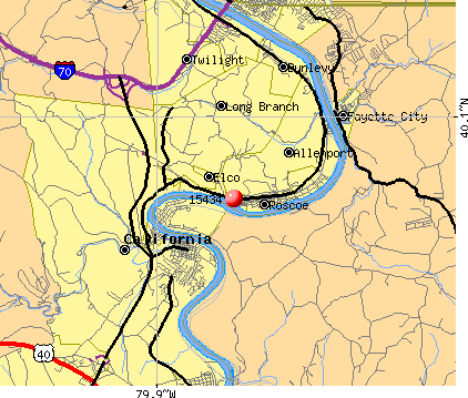Elco, PA (15434) map
