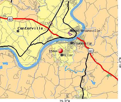 Hiller, PA (15444) map