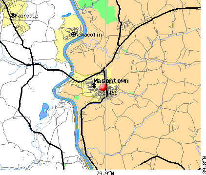 Masontown, PA (15461) map