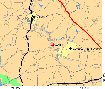 New Salem-Buffington, PA (15468) map