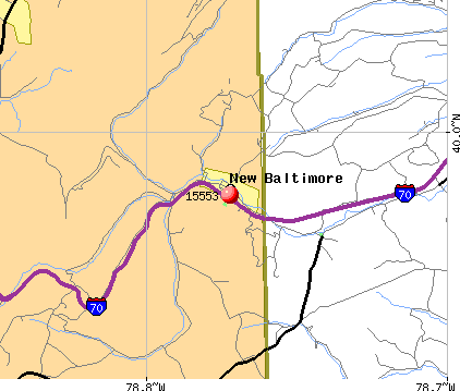 New Baltimore, PA (15553) map
