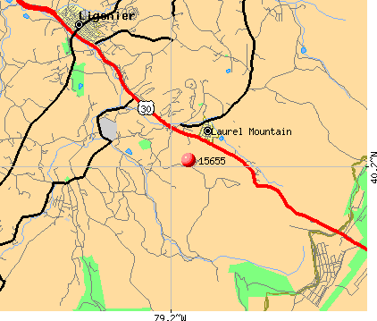 Laurel Mountain, PA (15655) map