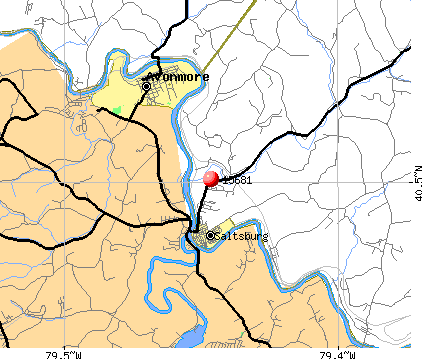 Saltsburg, PA (15681) map