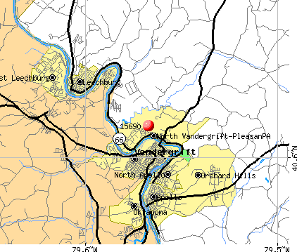 North Vandergrift-Pleasant View, PA (15690) map