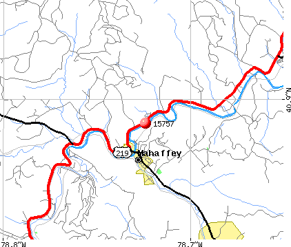 Mahaffey, PA (15757) map