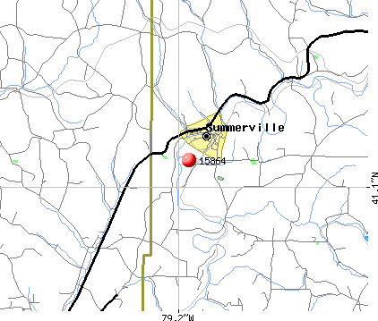 Summerville, PA (15864) map